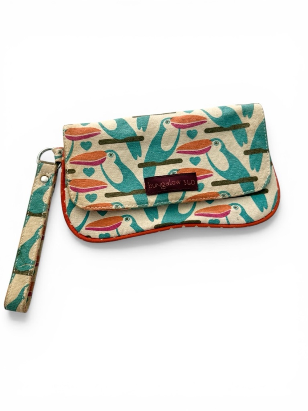 5 for $25!! Bungalow 360 Cotton Canvas Toucan Bird Wristlet